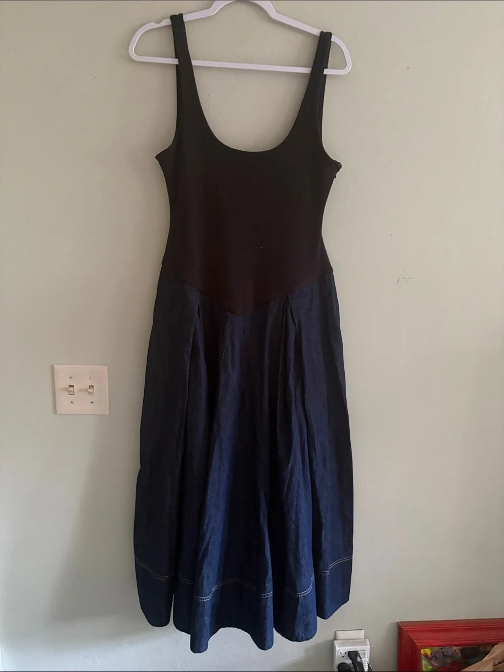 Free People Elio Denim Midi Dress M NWT